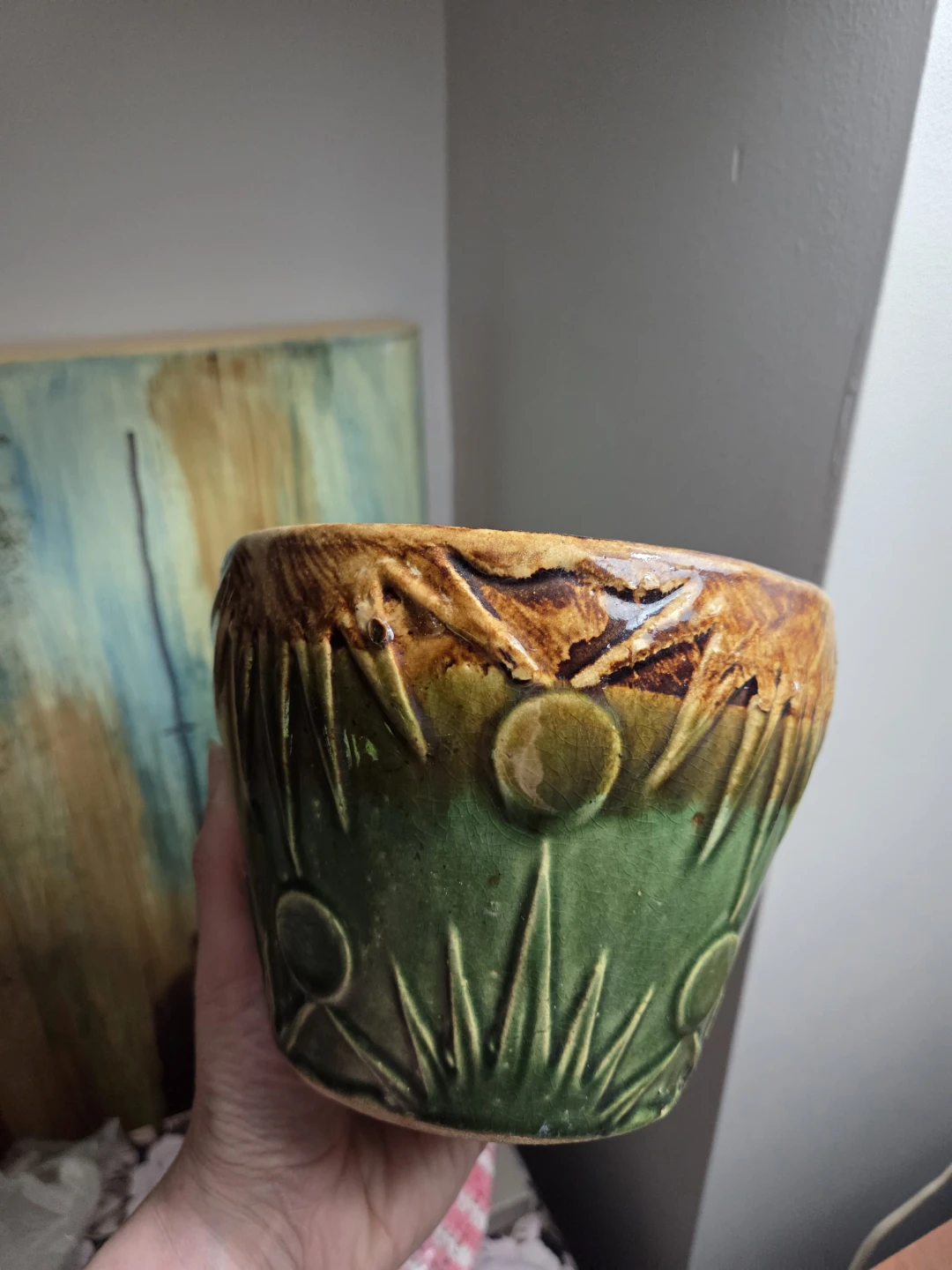 Vintage Ceramic Planter Pot - photo 5