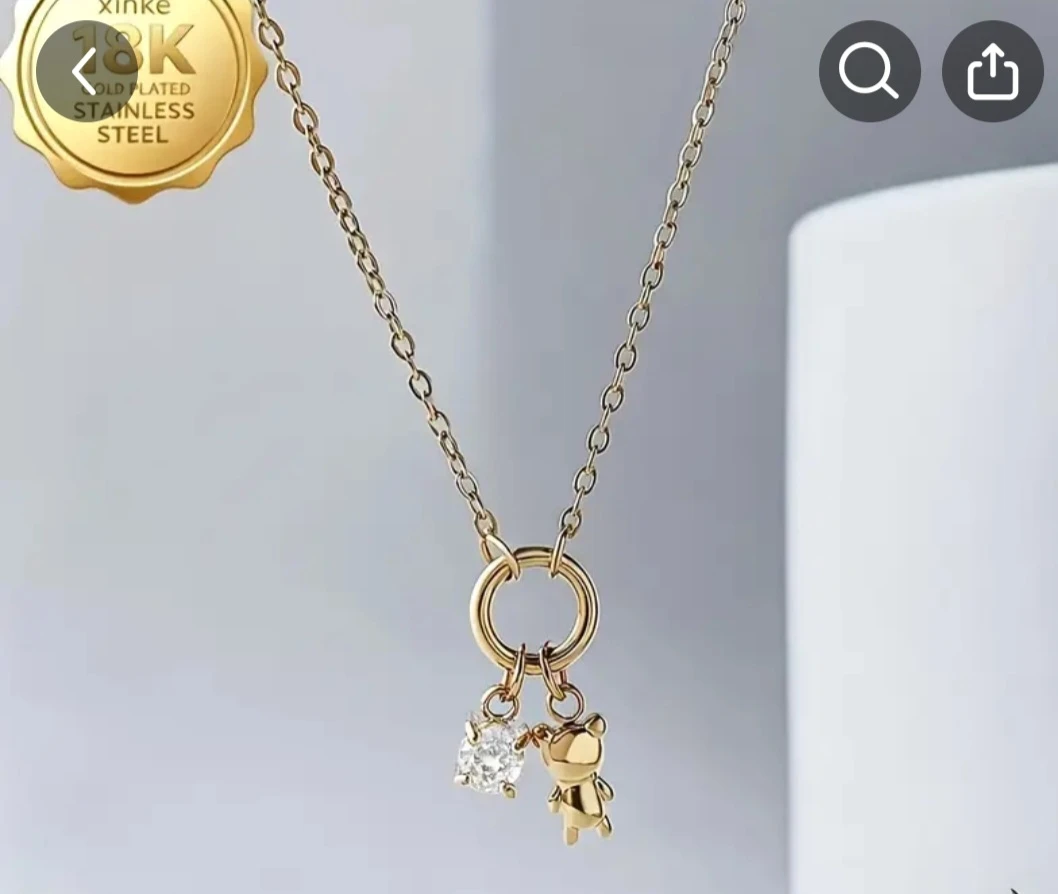 18K Gold Plated Stainless Steel Necklace - photo 2