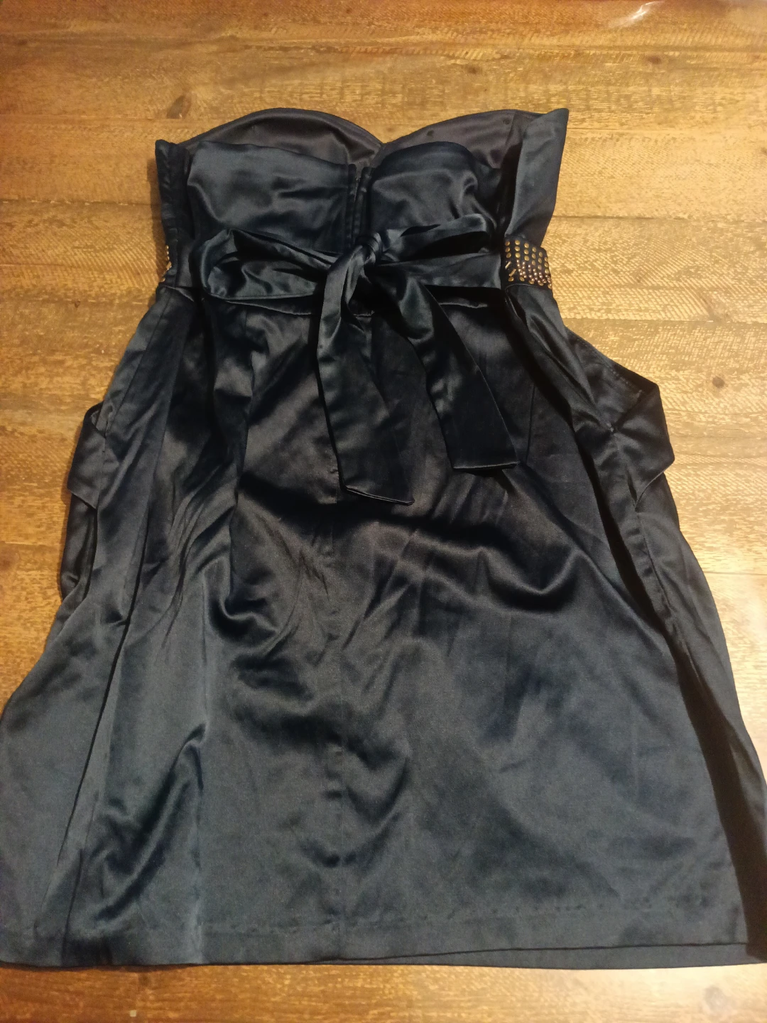 City Triangles Black Strapless Beaded Dress Size 13 - photo 2