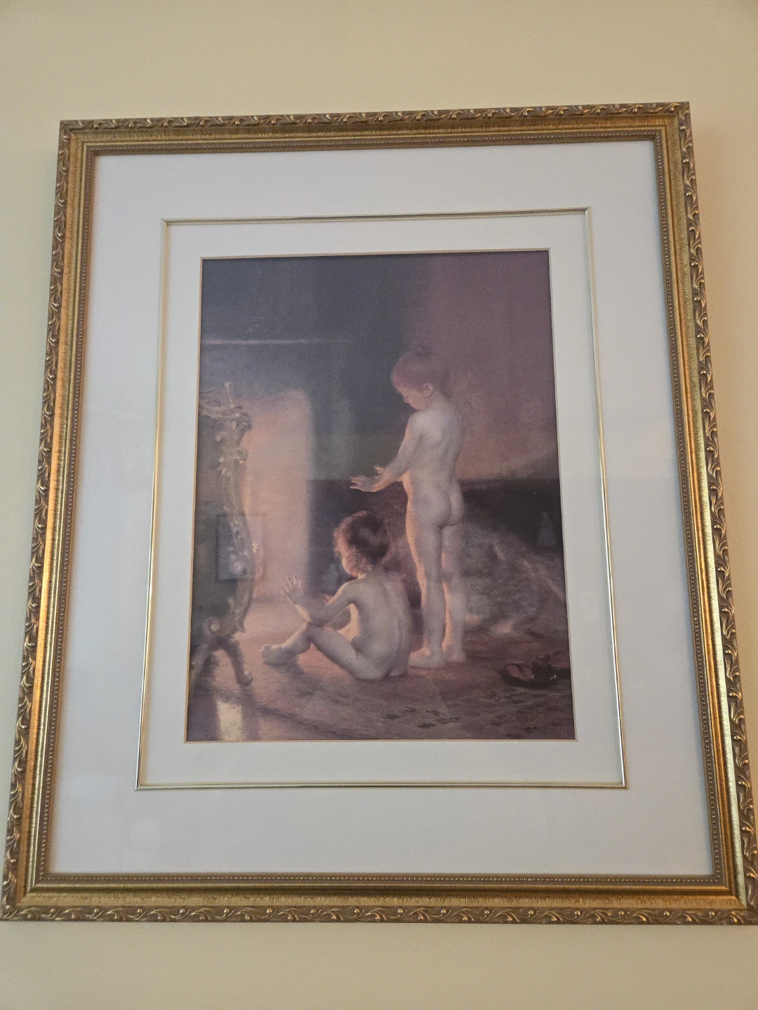 Framed Art Print of Two Children