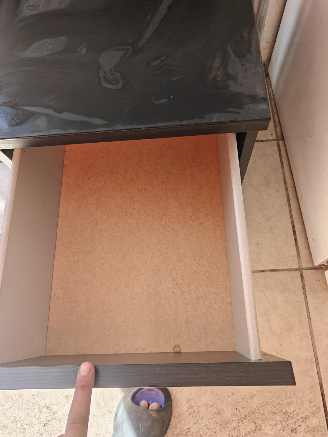 Dark Wood 2-Drawer Filing Cabinet - photo 4