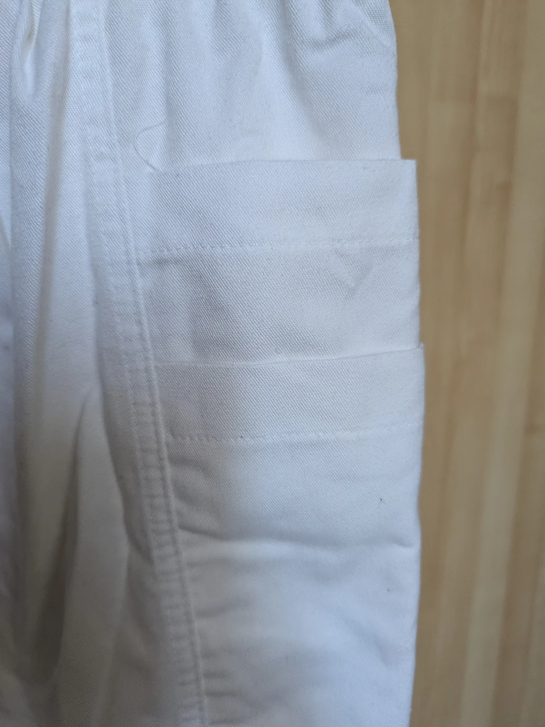 White Elastic Waist Pants Women Large - photo 2