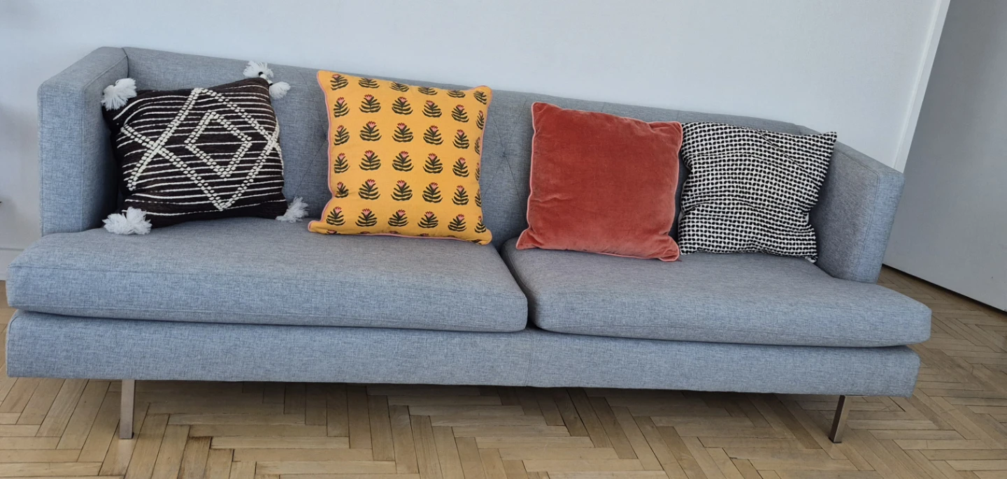 Grey Upholstered Sofa