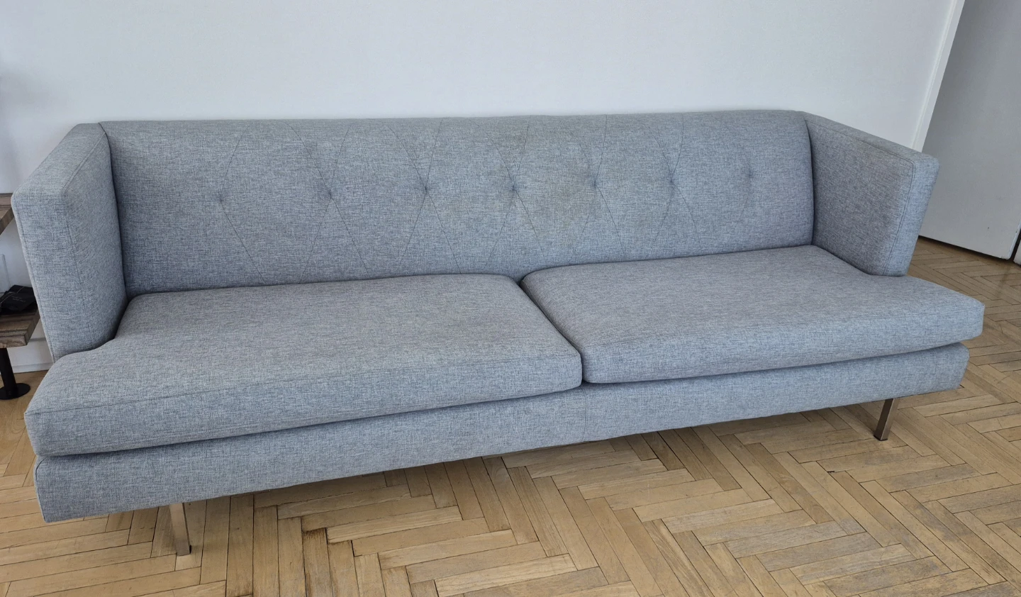Grey Upholstered Sofa - photo 3