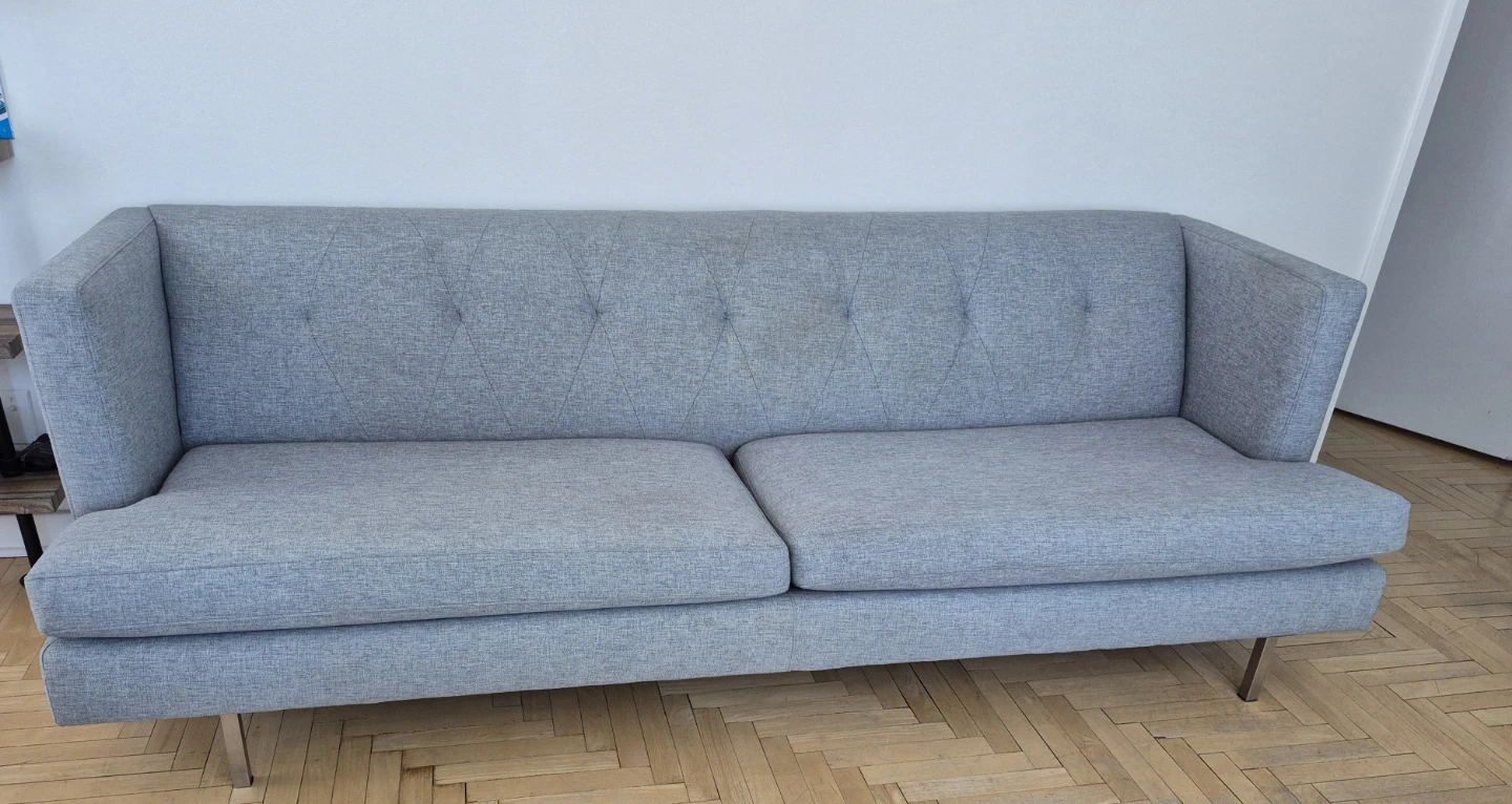 Grey Upholstered Sofa - photo 4