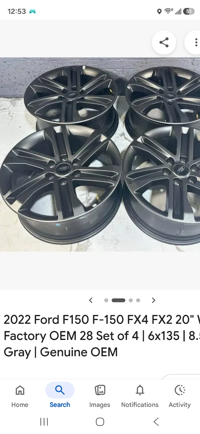 2022 Ford F150 FX4 FX2 20" Gray Wheels Set of 4 - photo 3