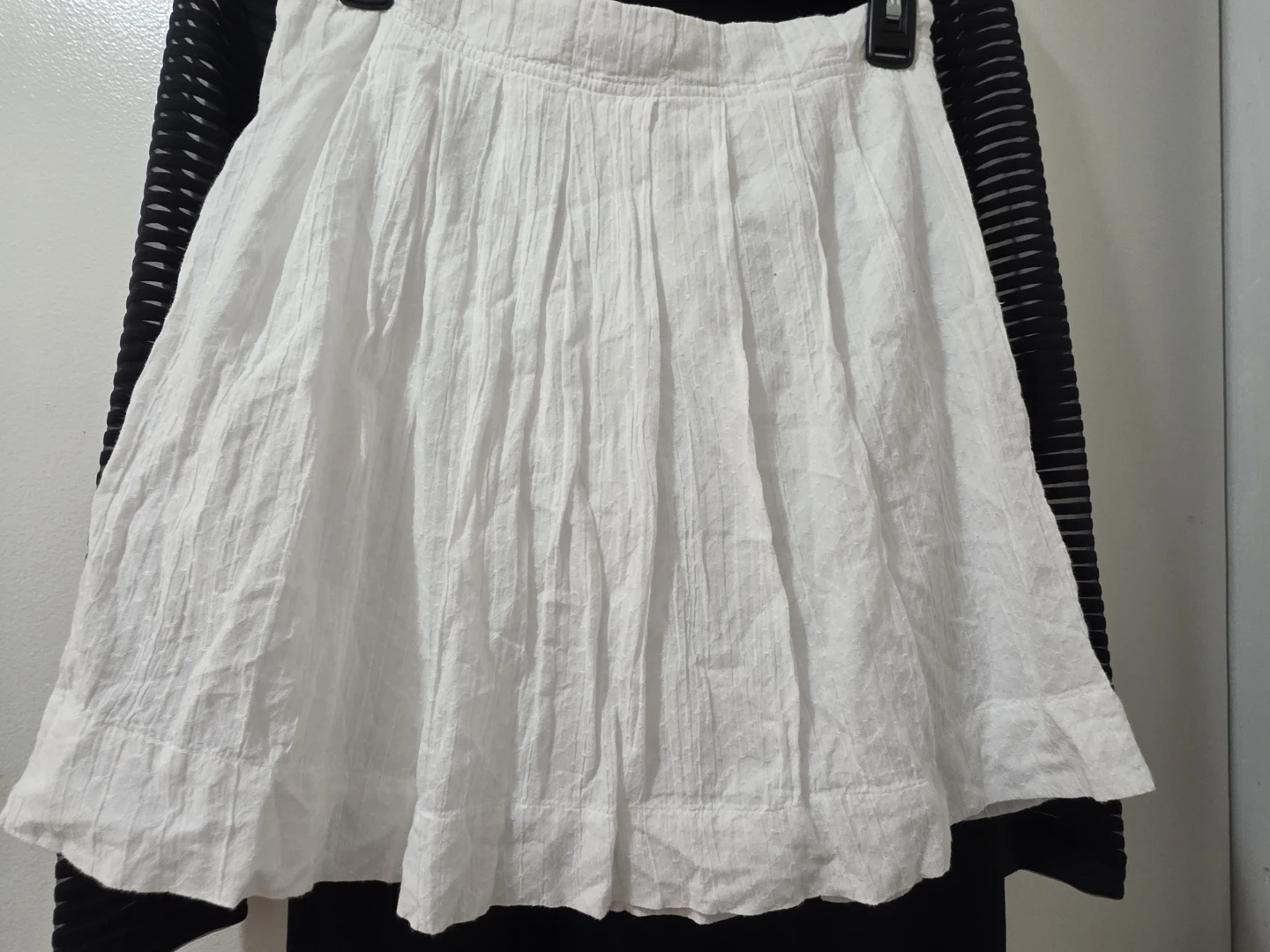 White Textured Mini Skirt - photo 2