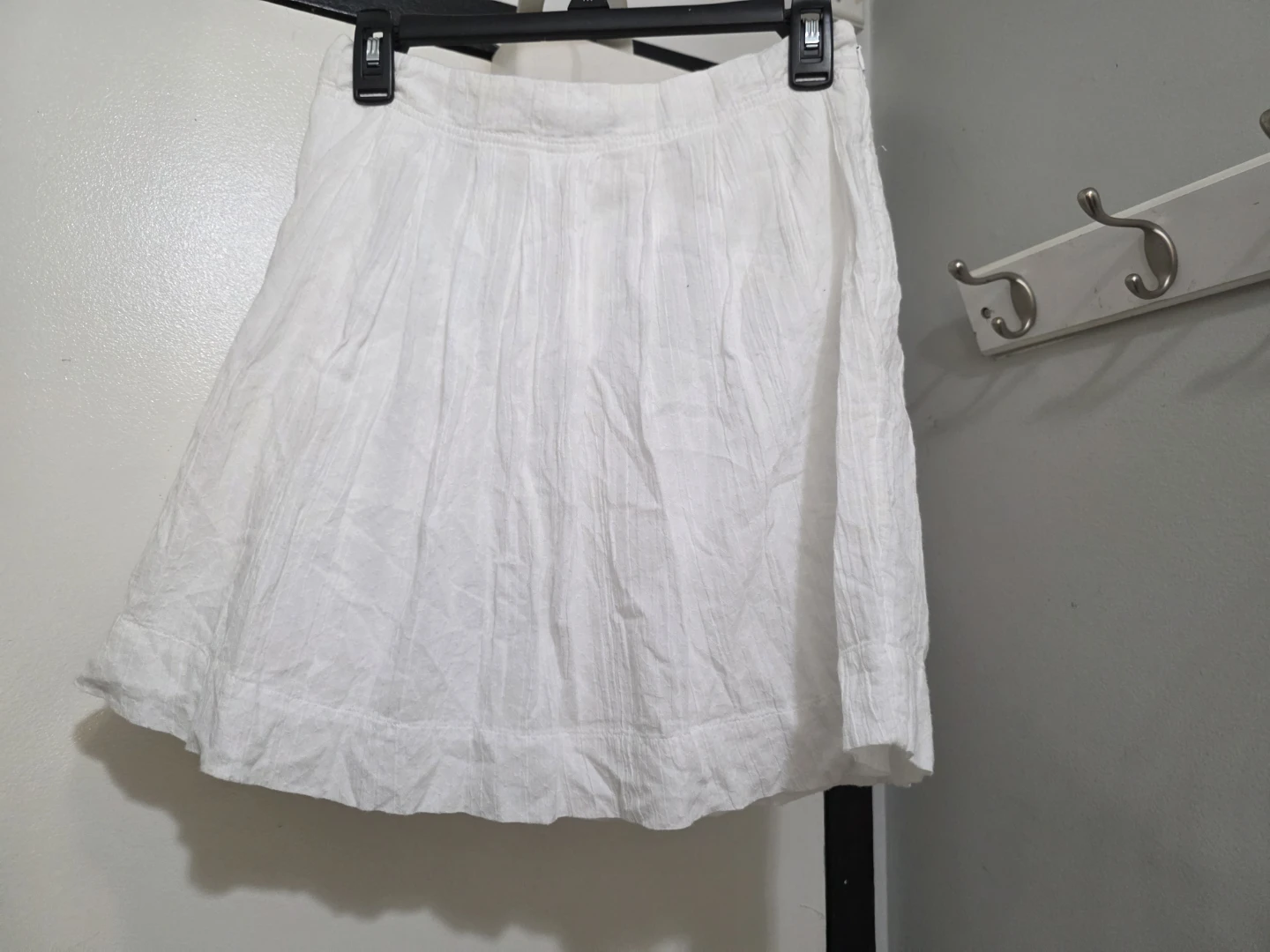 White Textured Mini Skirt - photo 3