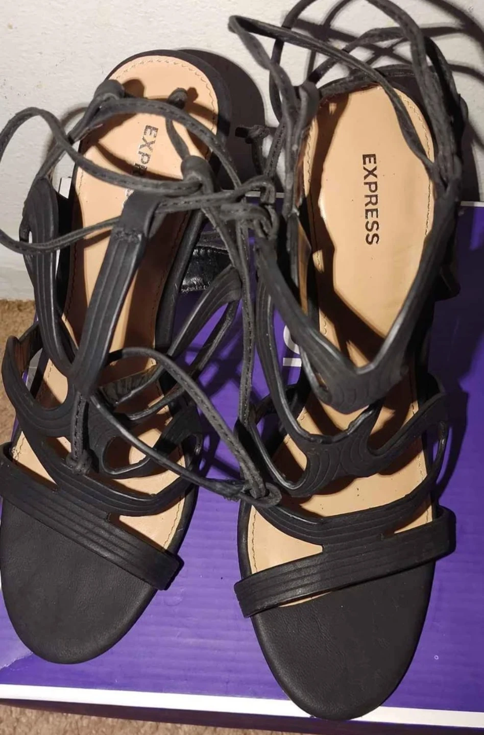 Express Strappy Lace-Up  heels 👠 size 7 - photo 2