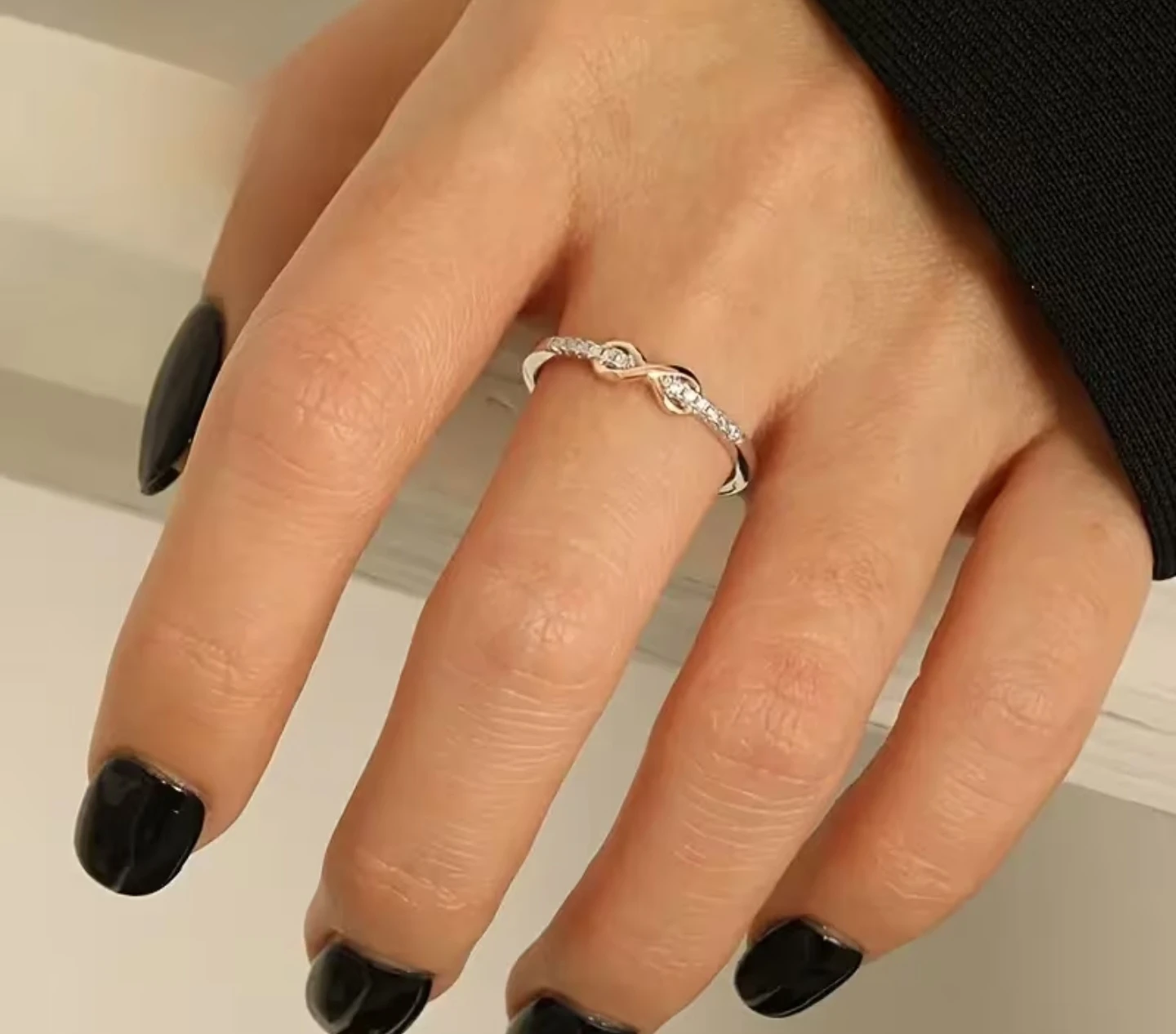 Infinity Ring with Rhinestones - photo 3