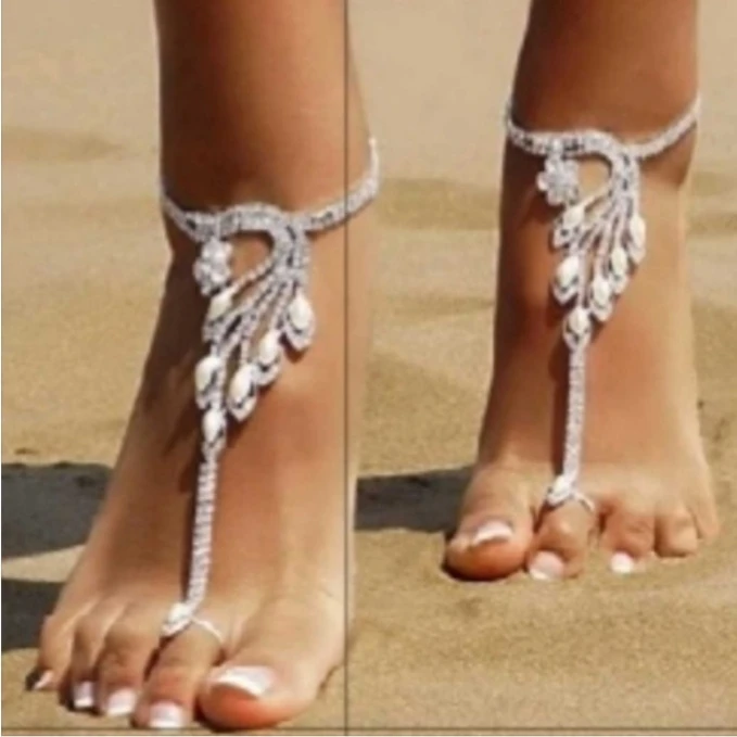 Crystal & Pearl Foot Jewelry Anklet