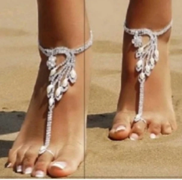 Crystal & Pearl Foot Jewelry Anklet - photo 3