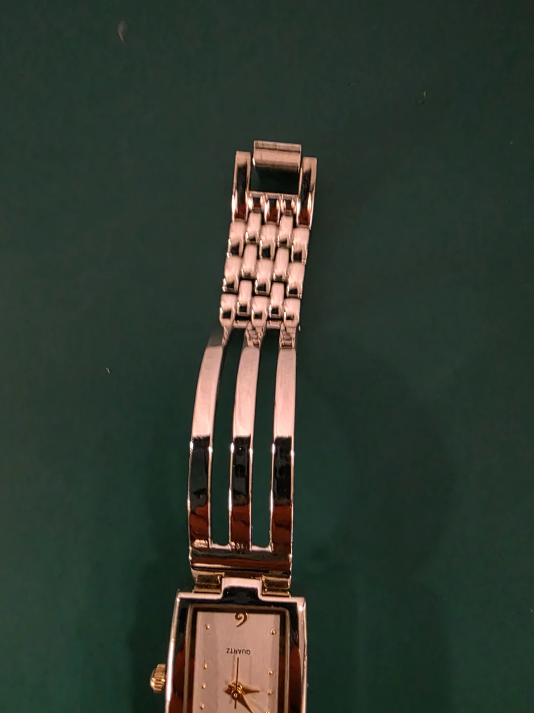 Gruen Embassy Quartz Watch Silver Tone Rectangle Bracelet - photo 3