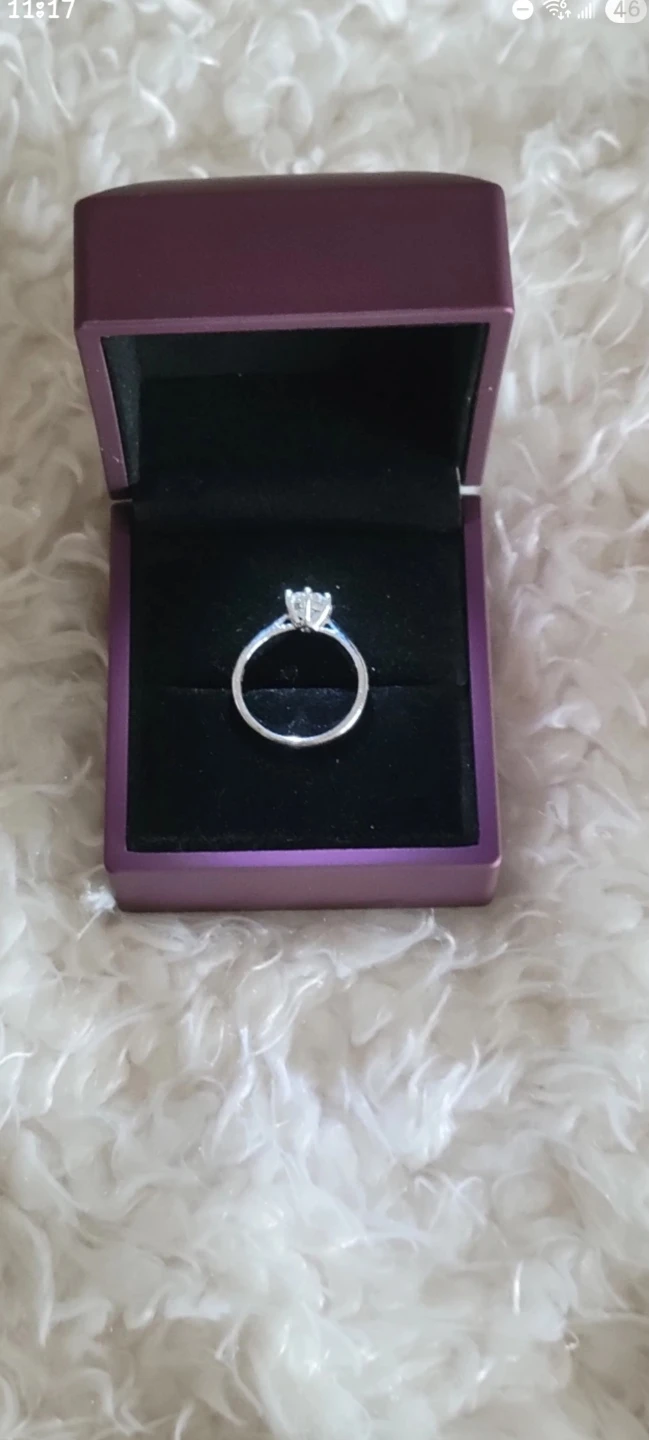 1 carat moissanite solitaire ring in sterling silver - photo 3