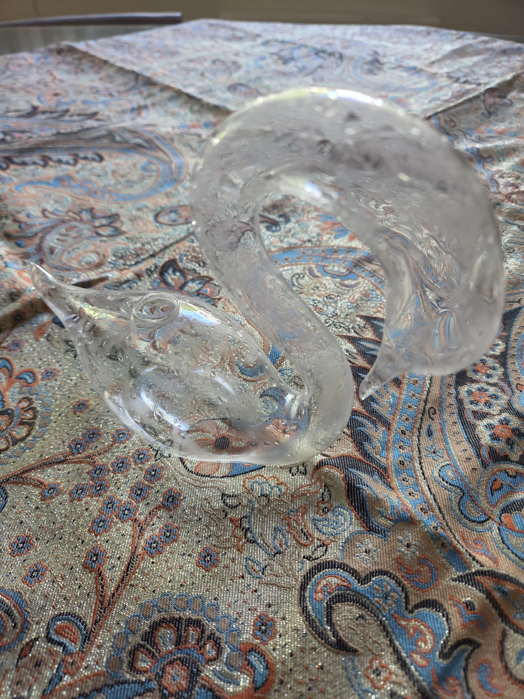 ⚽️Clear Glass Swan Decanter - photo 2