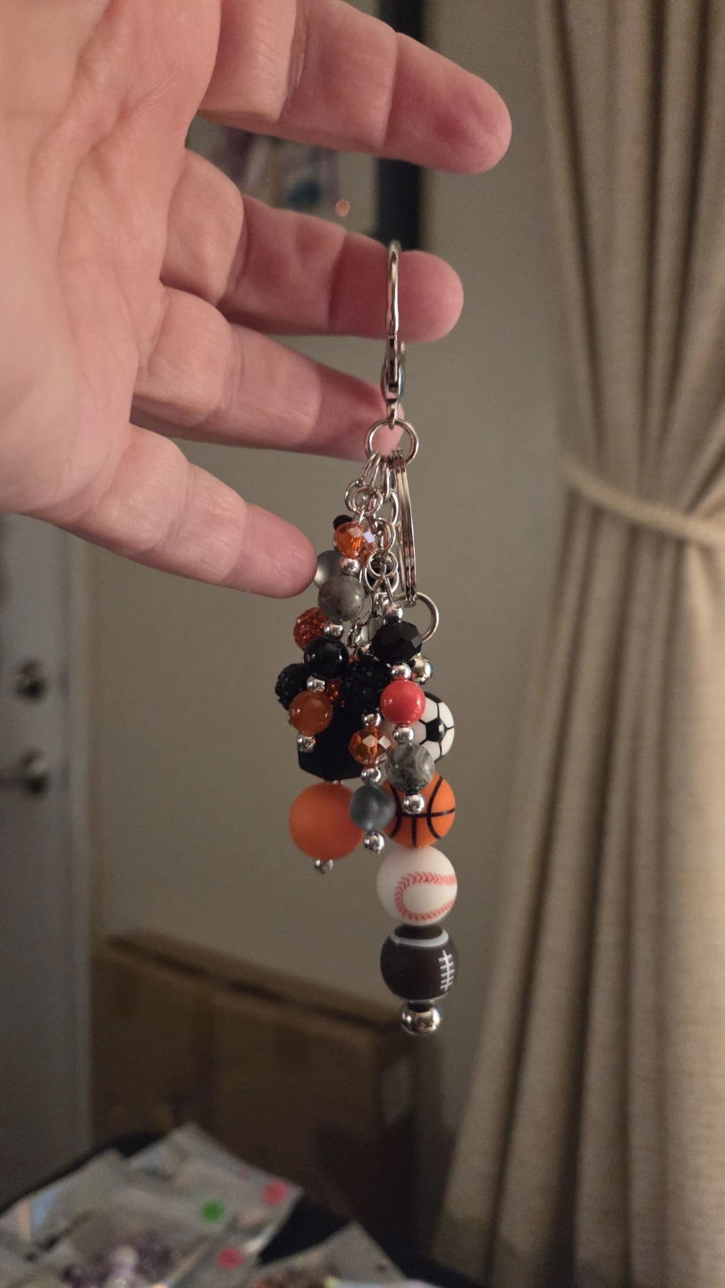 Sports Theme Beaded Keychain - photo 3