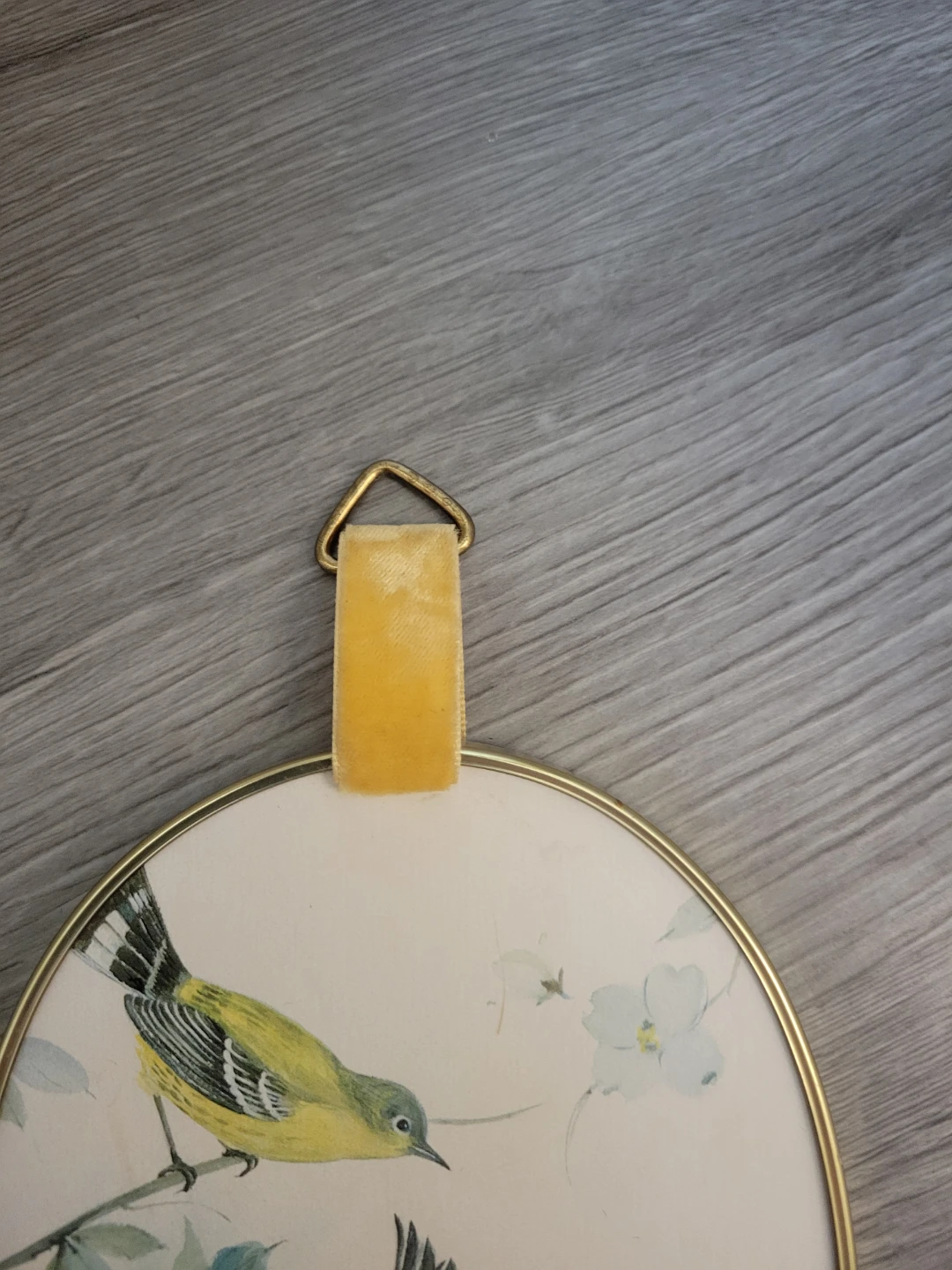 Vintage Oval Framed Picture with Birds - photo 2