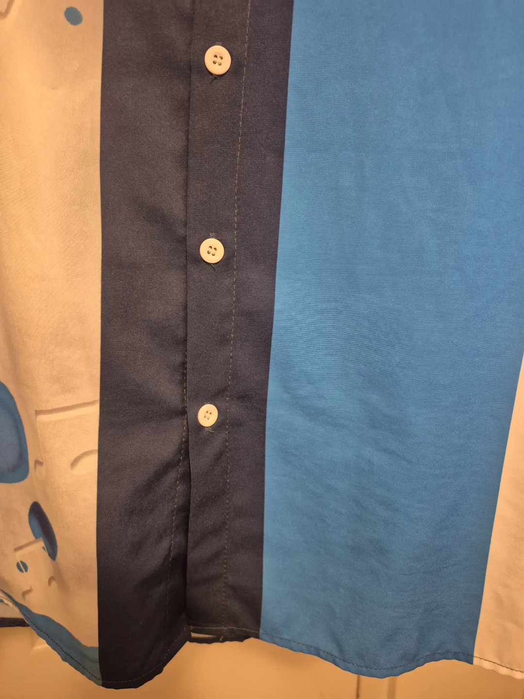 Men's XL Band Black, White and Blue Short Sleeved Shirt - photo 3
