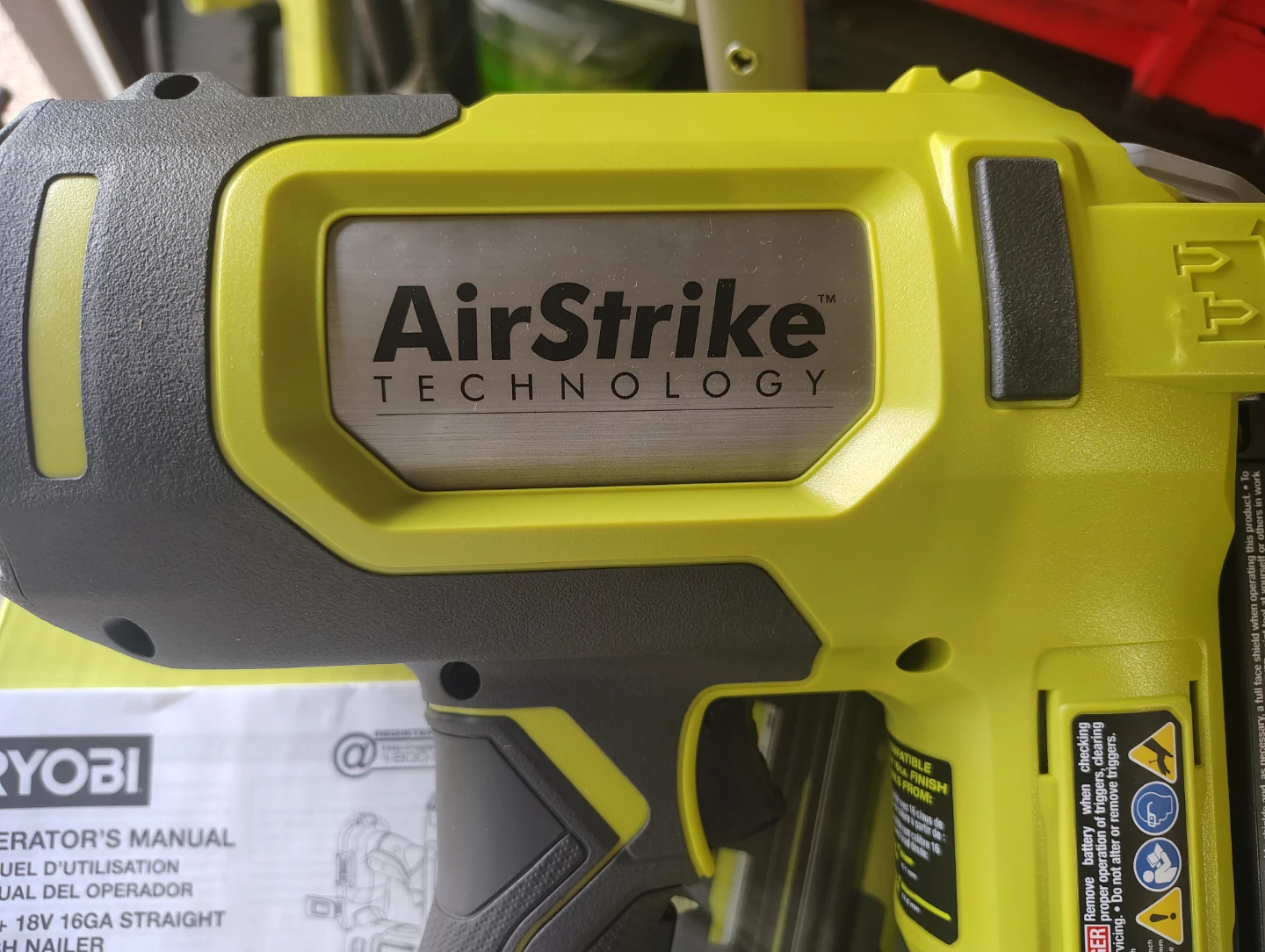 Ryobi 18V ONE+ 16-Gauge Straight Finish Nailer - photo 3