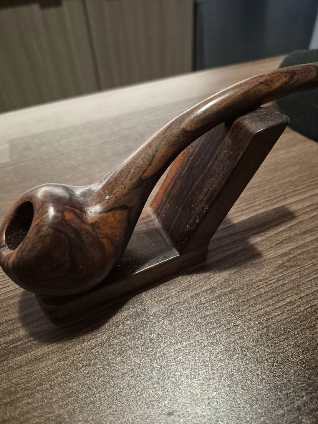 Wooden Pipe with Stand - photo 2