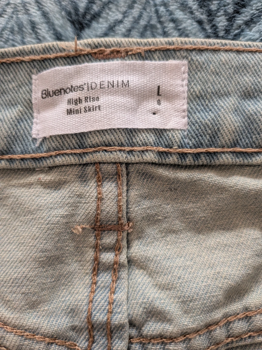 Bluenotes Denim High Rise Mini Skirt - Size L CASH ONLY AS IS