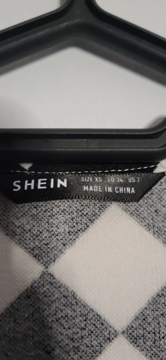 SHEIN Black & White Diamond Pattern Dress - photo 2