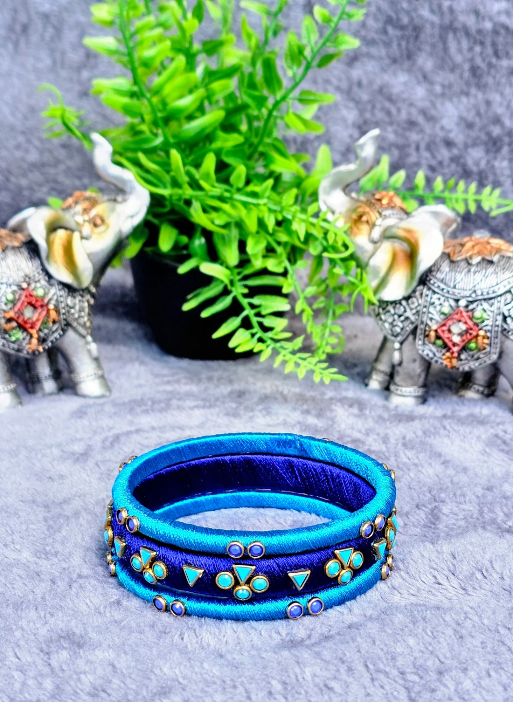 Silk Thread Bangles Set - photo 2