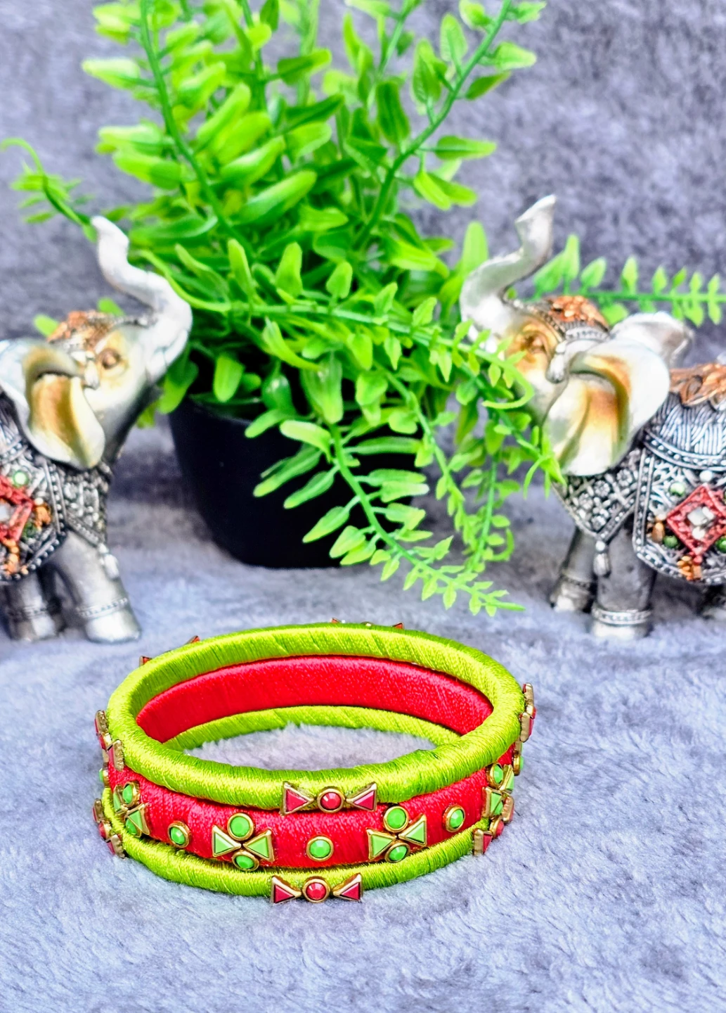 Silk Thread Bangles Set - photo 3
