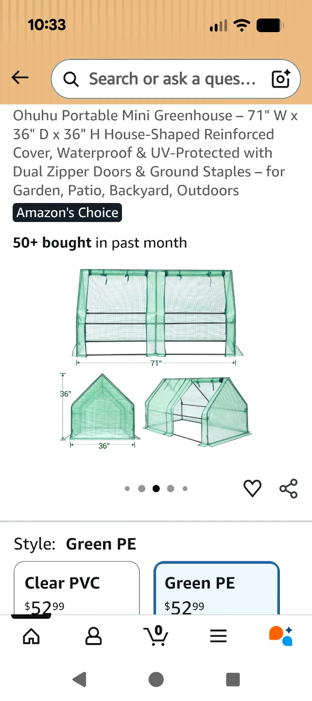 Ohuhu Portable Mini Greenhouse CASH ONLY AS IS - photo 3