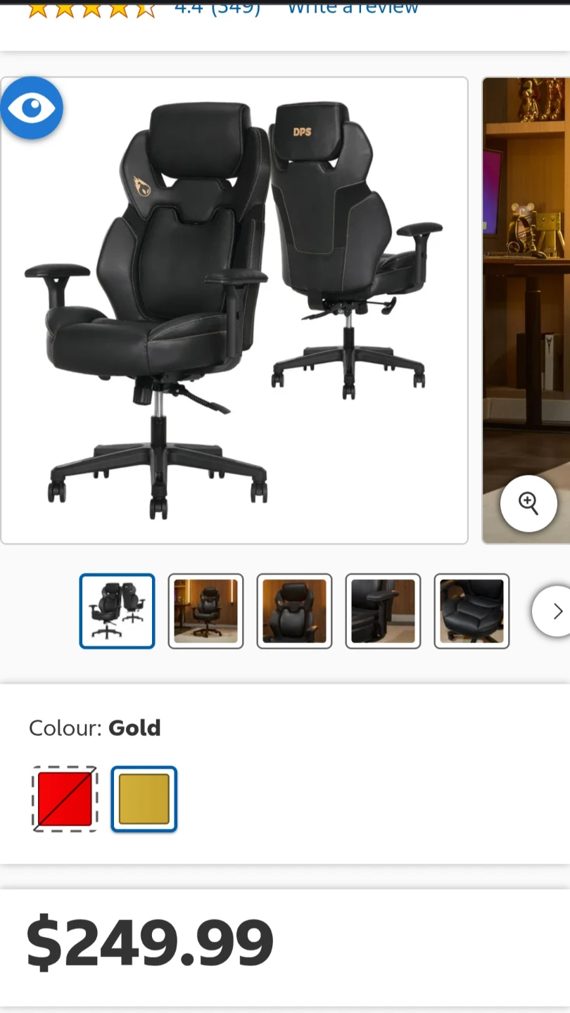 Black and Blue Gaming Chair