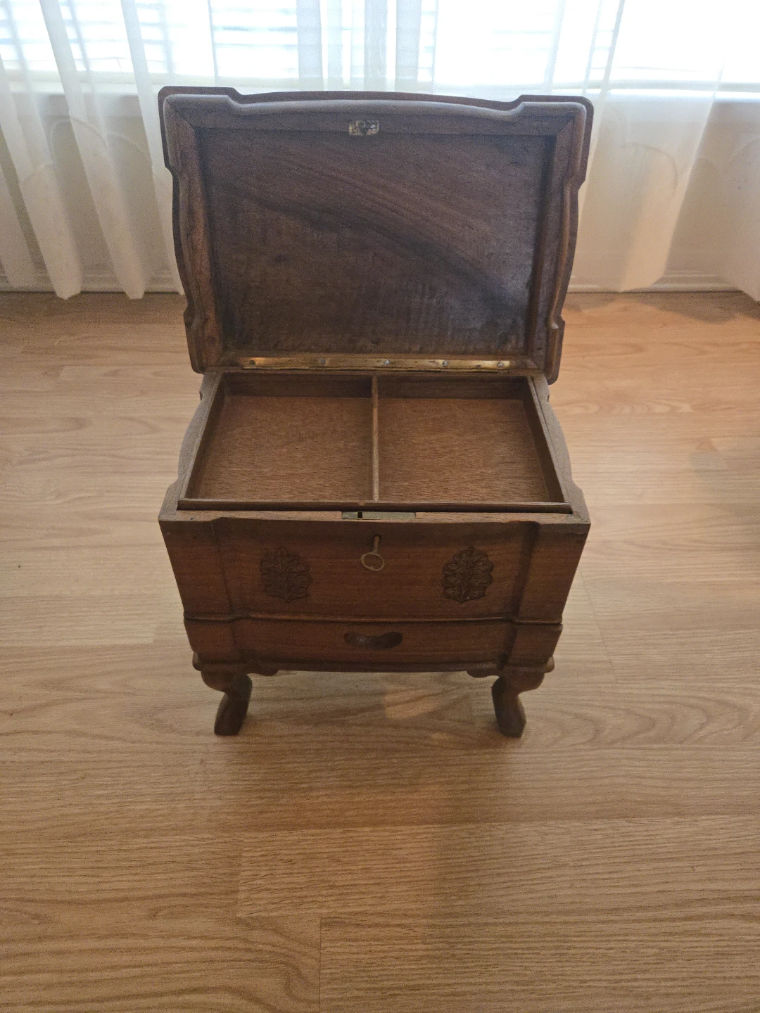 Vintage Wooden Jewellery Box with Drawer - photo 5