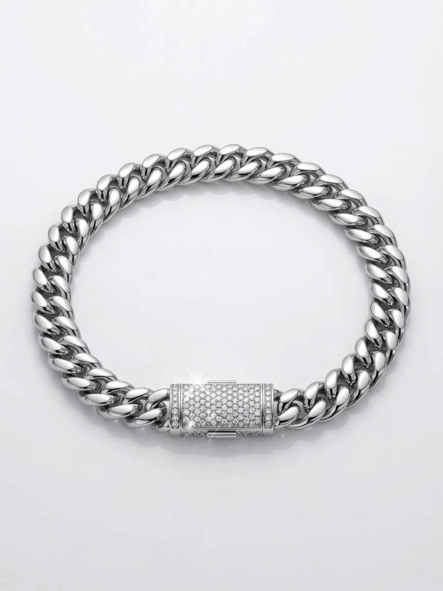 VVS Moissanite Miami Cuban Link Chain Necklace - photo 2