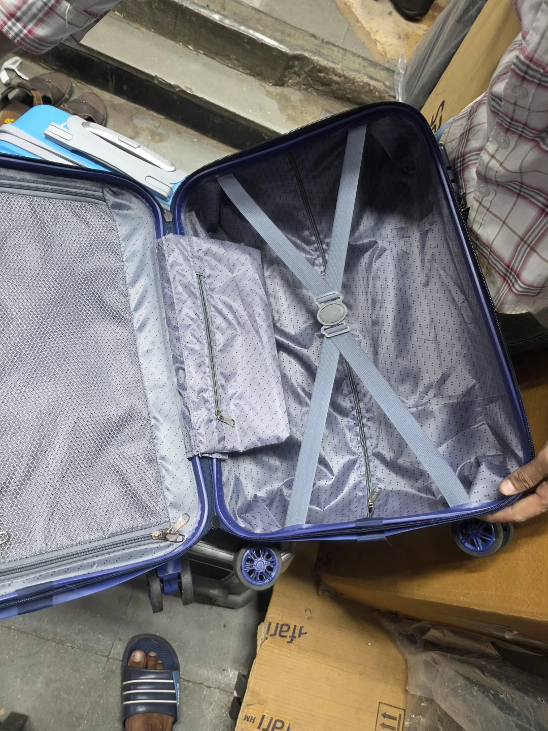 Yellow Rolling Suitcase with City Map Design - photo 3