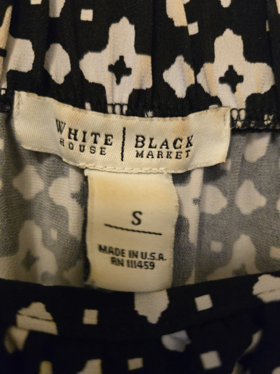 White House Black Market Black & White Pattern Dress Size S - photo 4