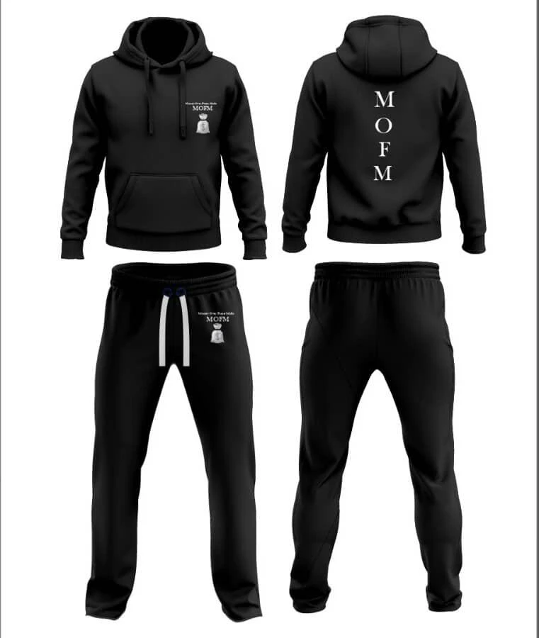 Black MOFM Hoodie and Jogger Set