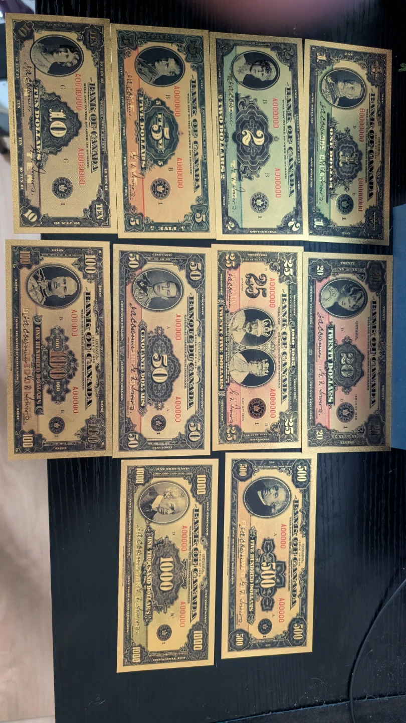 Bank of Canada Gold Banknotes Collection