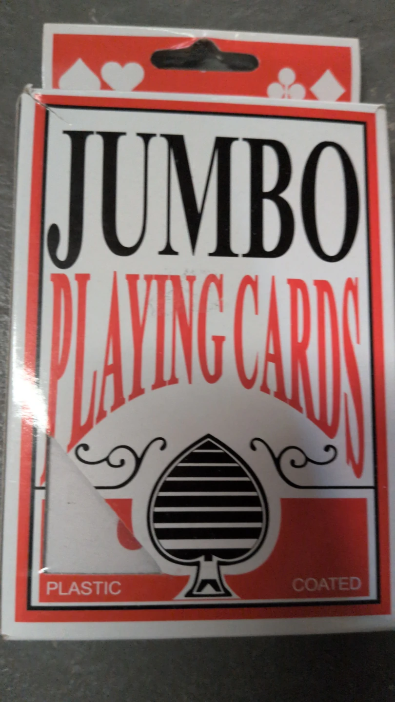 Jumbo Playing Cards - Plastic Coated