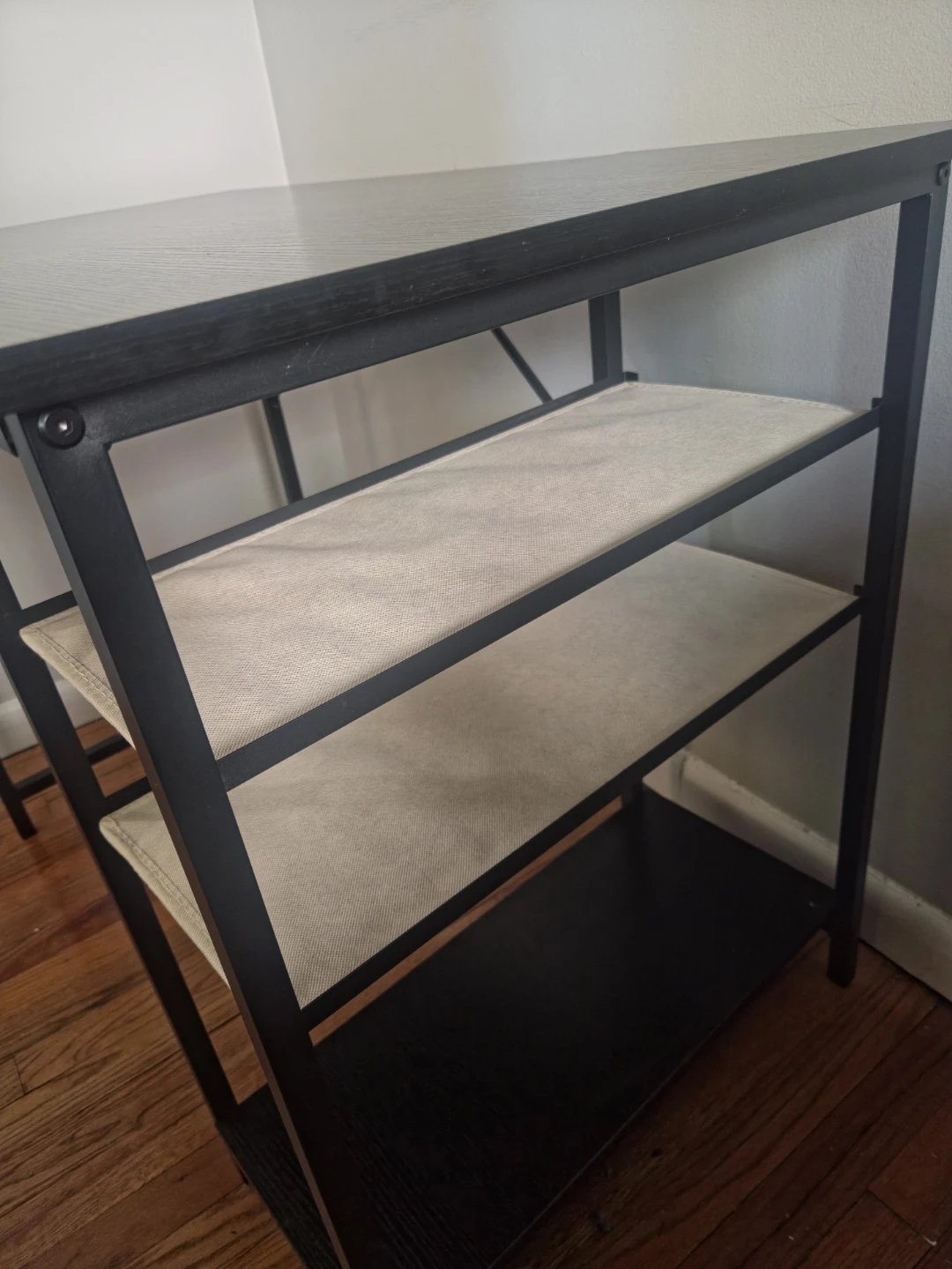 Black Desk with Shelving Unit - photo 3