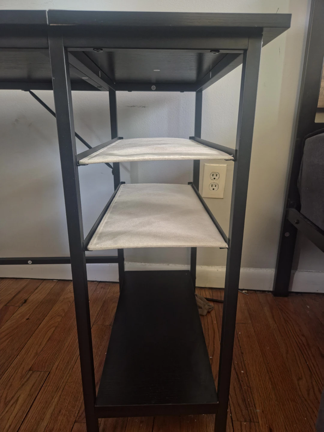 Black Desk with Shelving Unit - photo 4