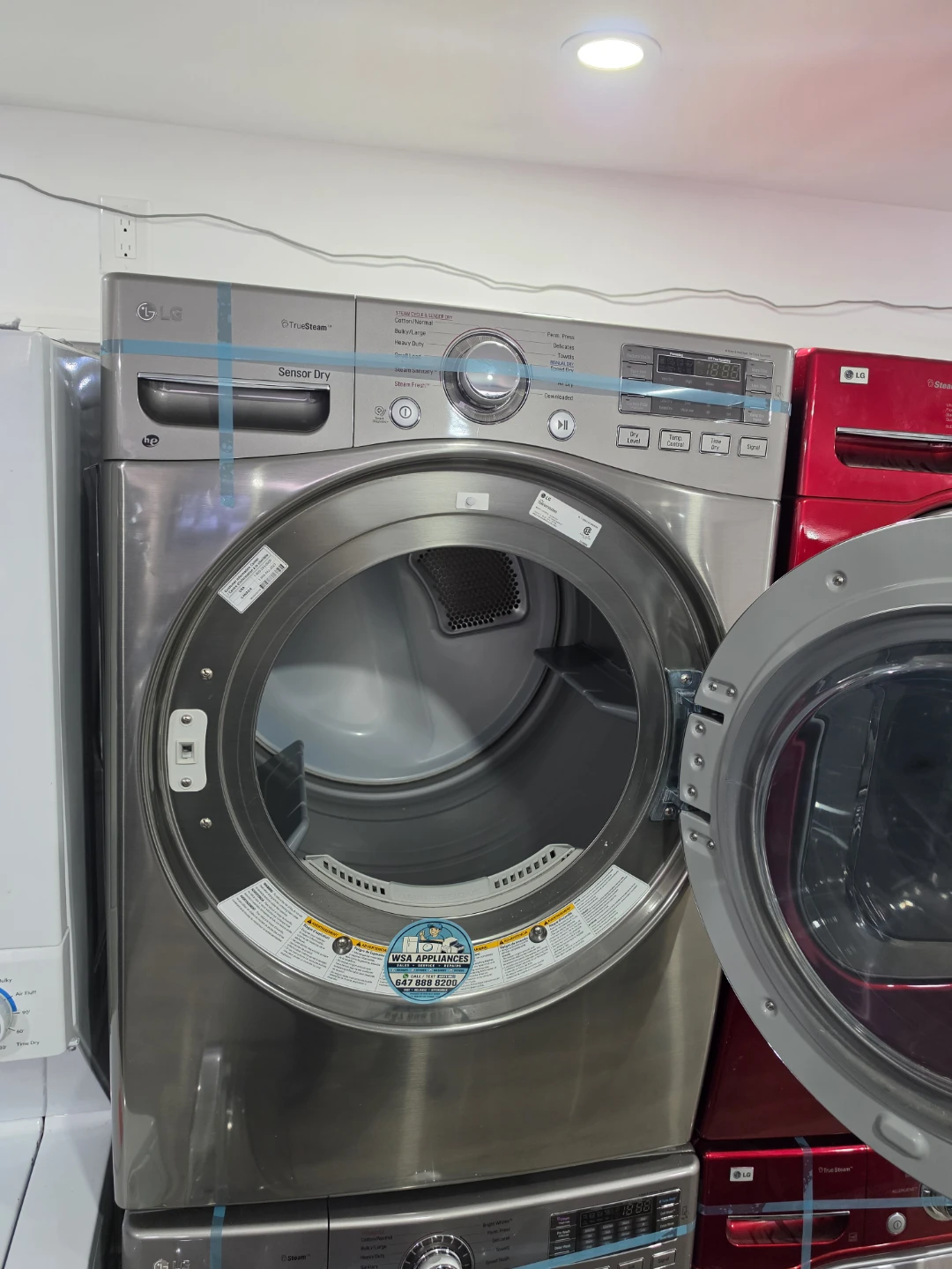 LG 27" Stainless Steel Front-Load Stackable Washer Dryer - photo 3