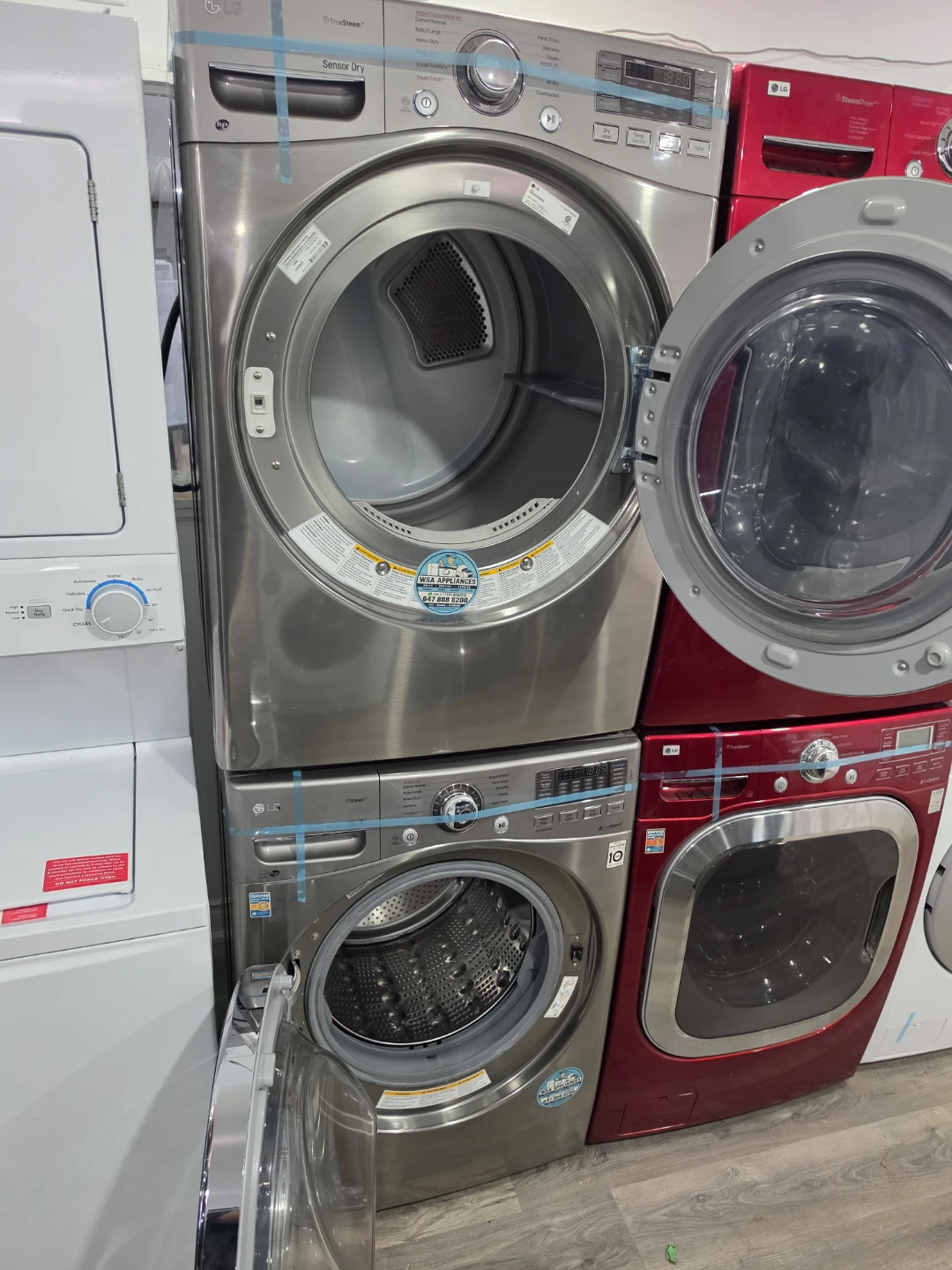LG 27" Stainless Steel Front-Load Stackable Washer Dryer - photo 4