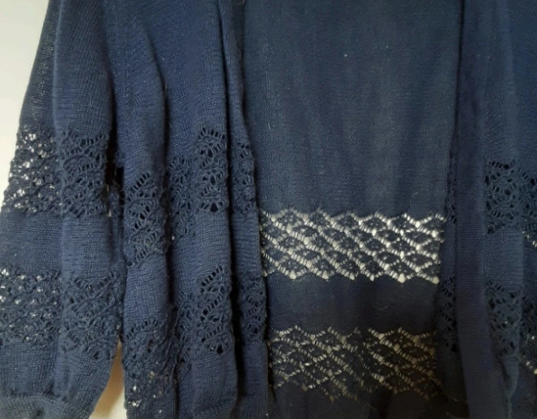 Navy Blue crochet Cardigan $5 each - photo 2