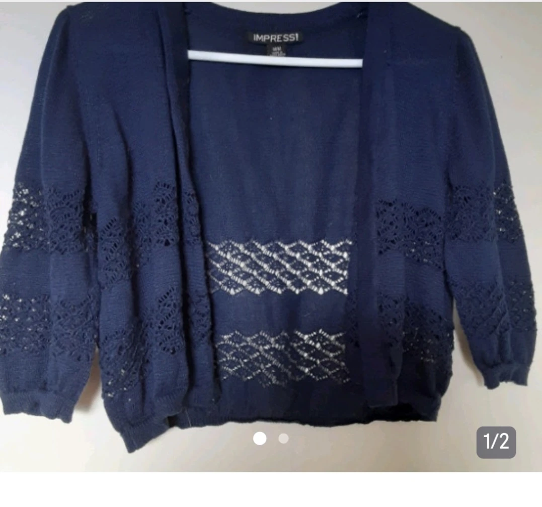 Navy Blue crochet Cardigan $5 each