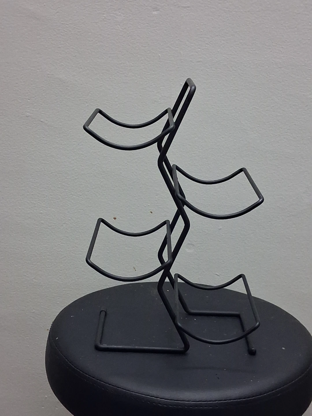 Black Metal Wine Rack