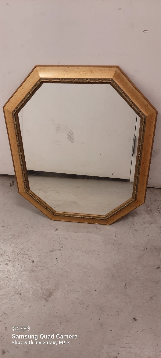 Octagon Gold Mirror