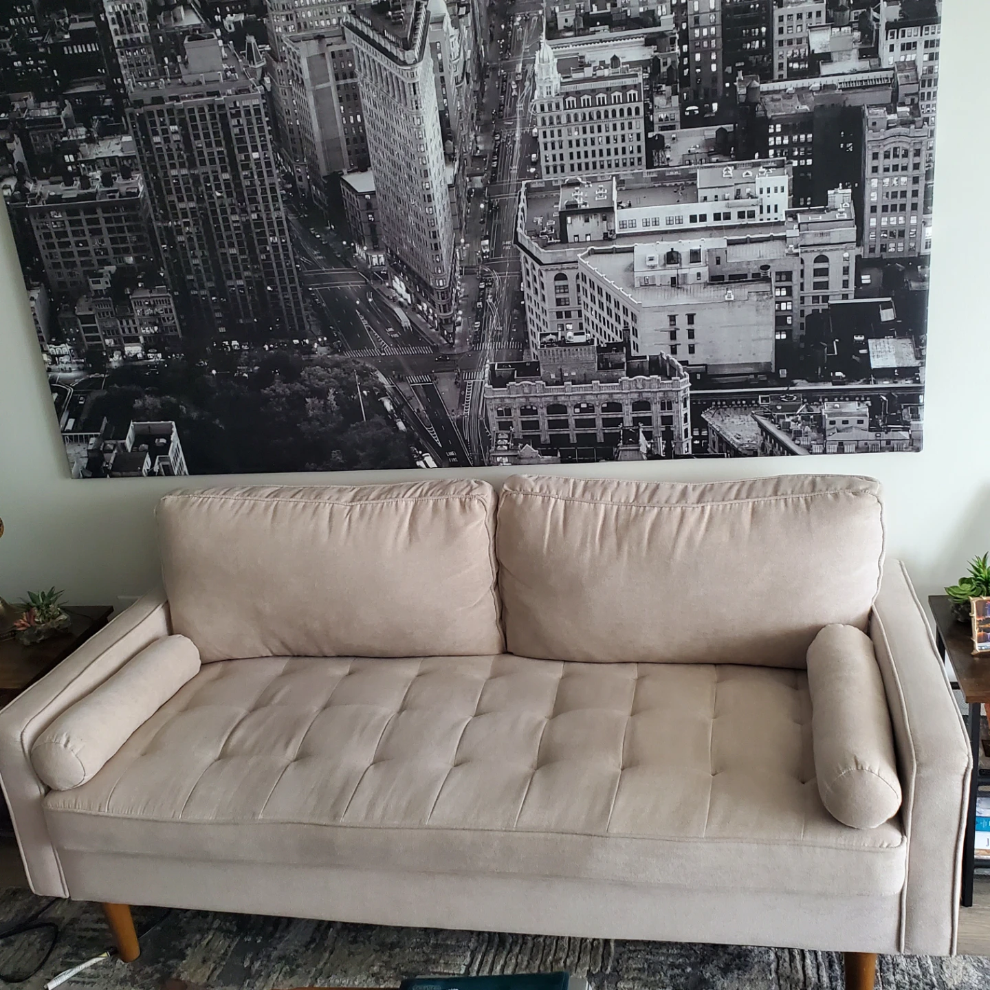 Beige Loveseat Sofa
