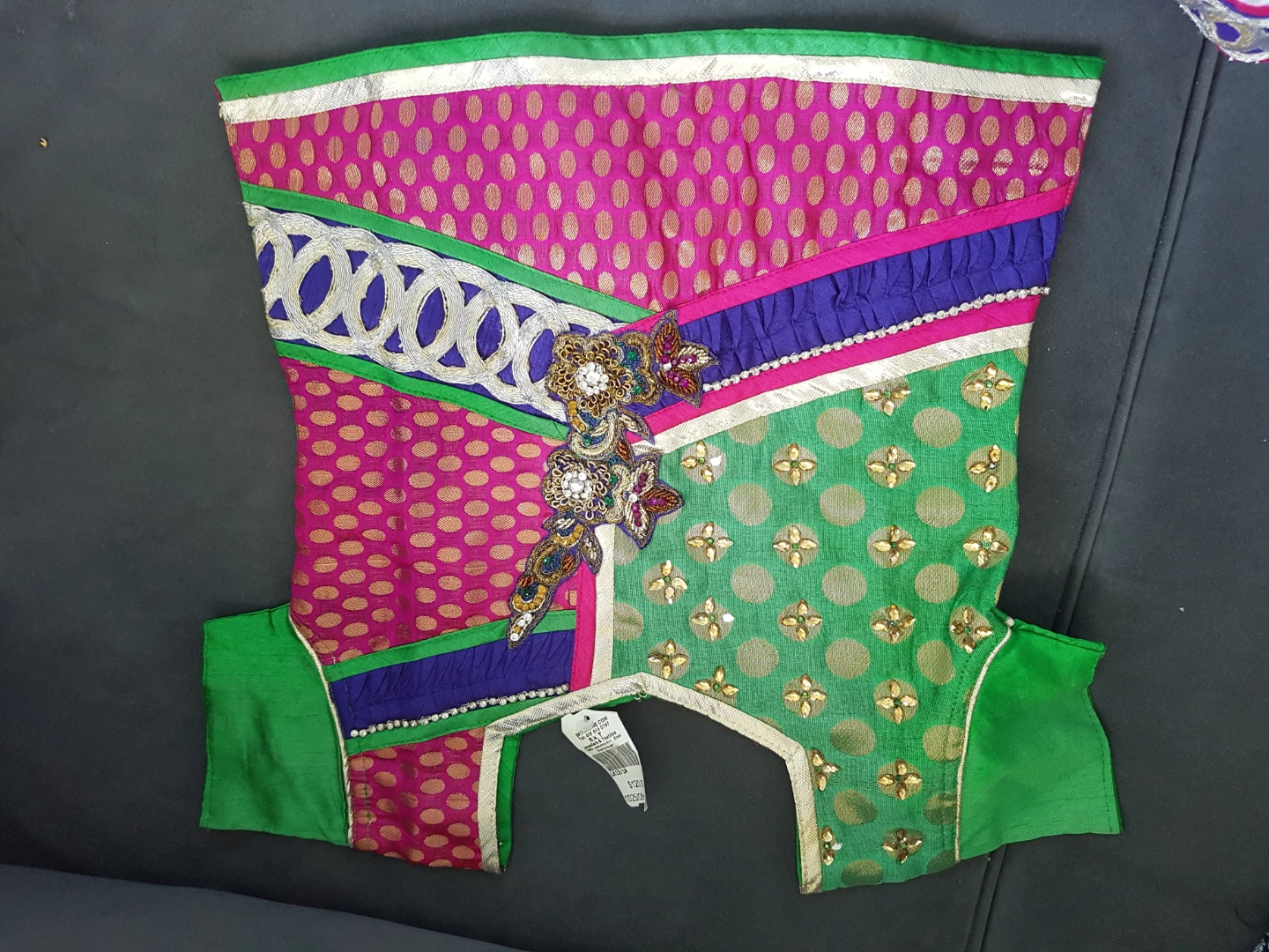 Brand new Lenga Girls' white Dress with Pink and Green - photo 5