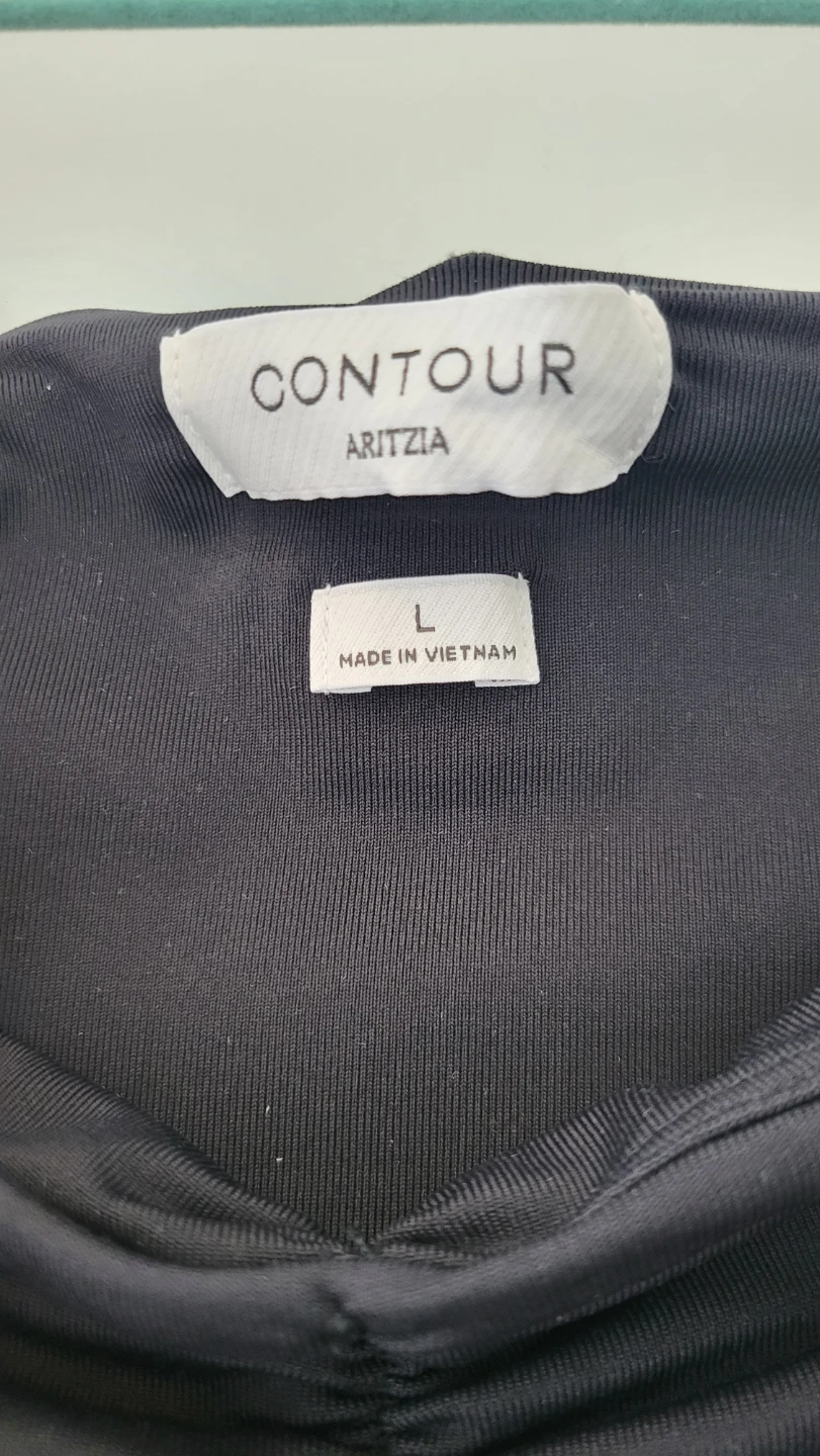 Aritzia Black Long Sleeve Off-Shoulder Top - photo 2