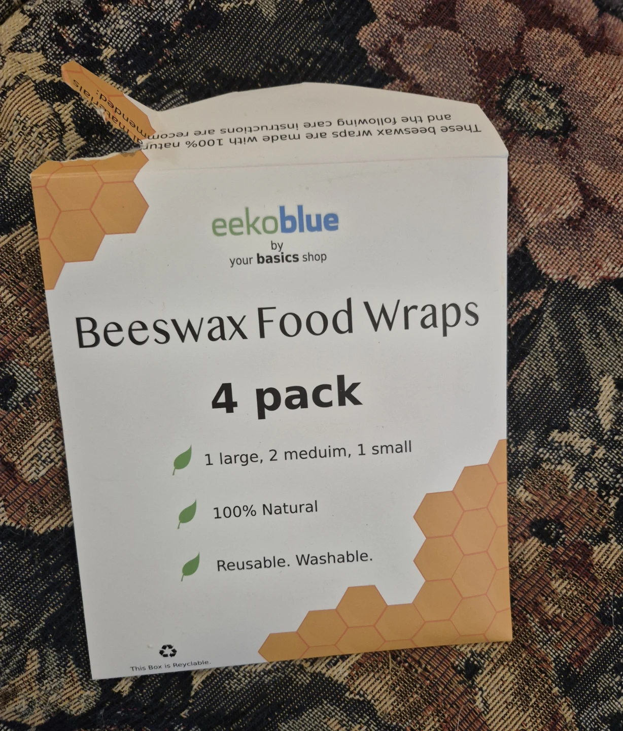 Eekoblue Beeswax Food Wraps - 4 Pack