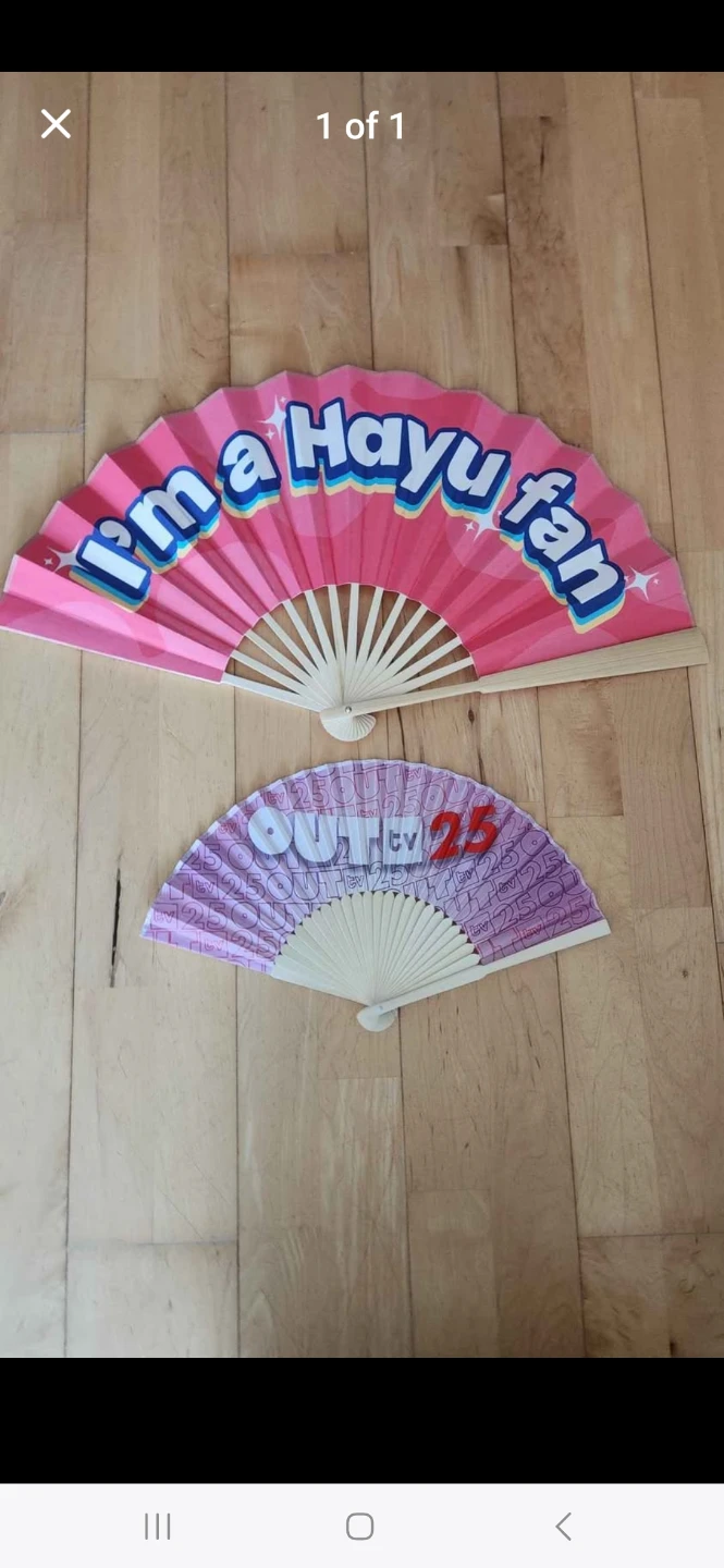 Pink Folded Fans